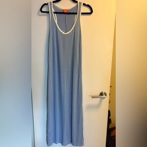 Joe Fresh Blue and White Striped Maxi Dress Size M